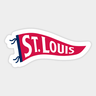 St Louis Pennant - White Sticker